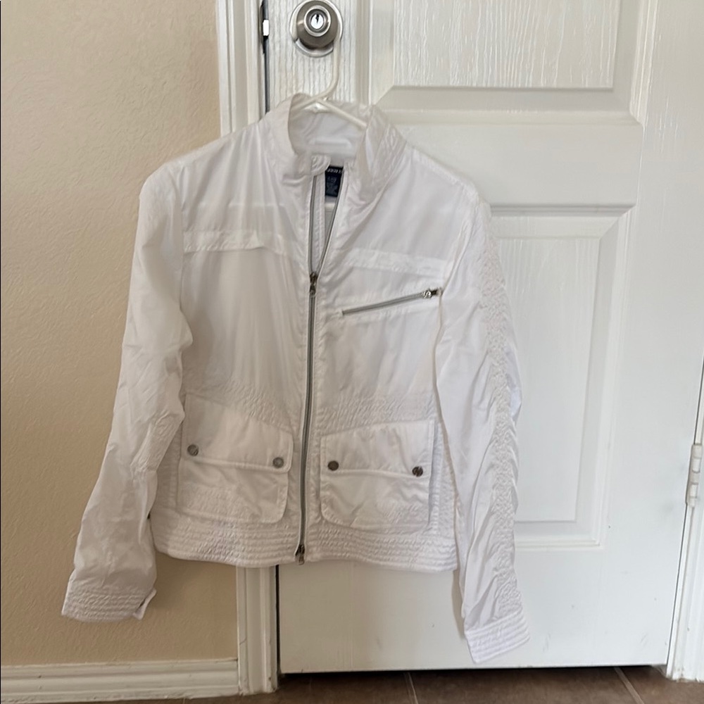 Ralph Lauren White Utility Jacket Lightweight Spring Outerwear